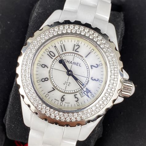 chanel white ceramic watch replica|j12 chanel watch with diamonds.